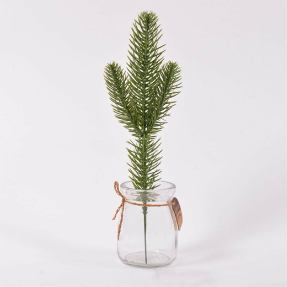 10Pcs Artificial Green Pine Branches For DIY Garland Christmas Garden Decoration