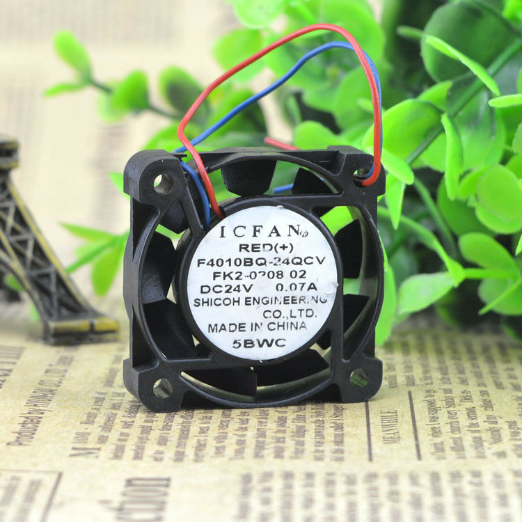 For ICFAN F4010BQ-24QCV FK2-0208 02 fan 40*40*10mm 24V 0.07A 2pin