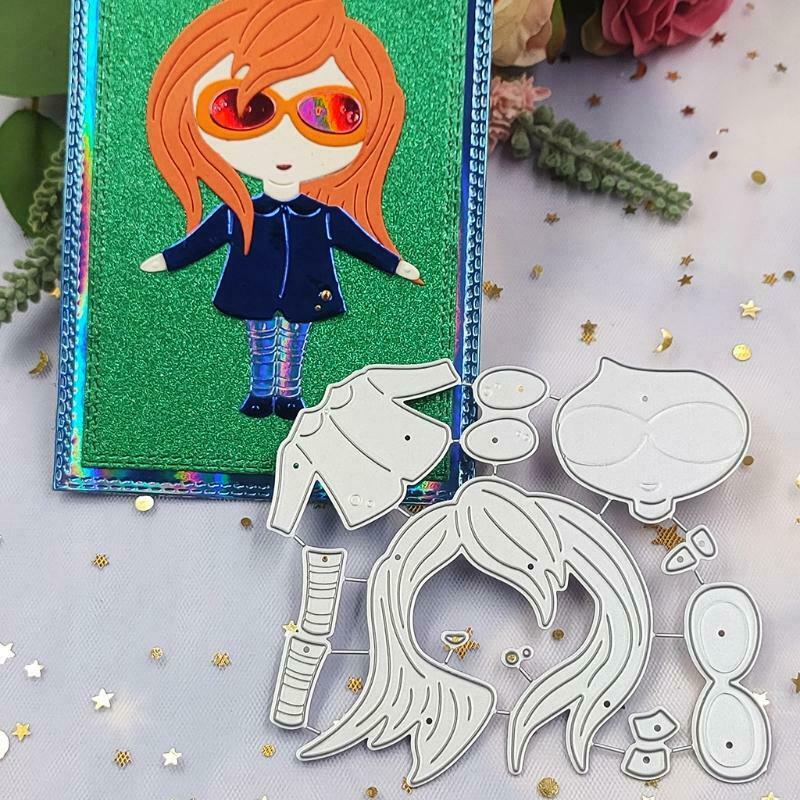 Little Girl Metal Cutting Dies Stencil DIY Scrapbook Album Paper Card Template