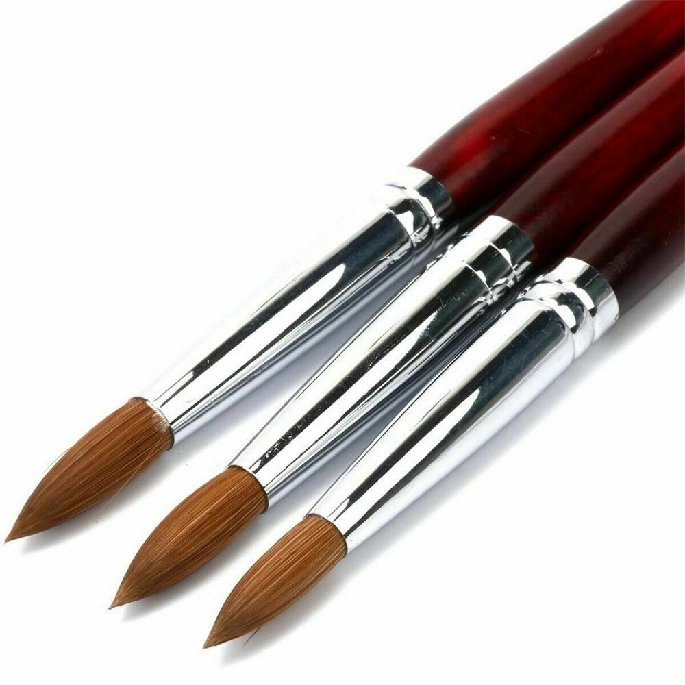 Handle Nail Painting Brush Acrylic Nail Art Brush Flower Drawing Pen Sable Hair