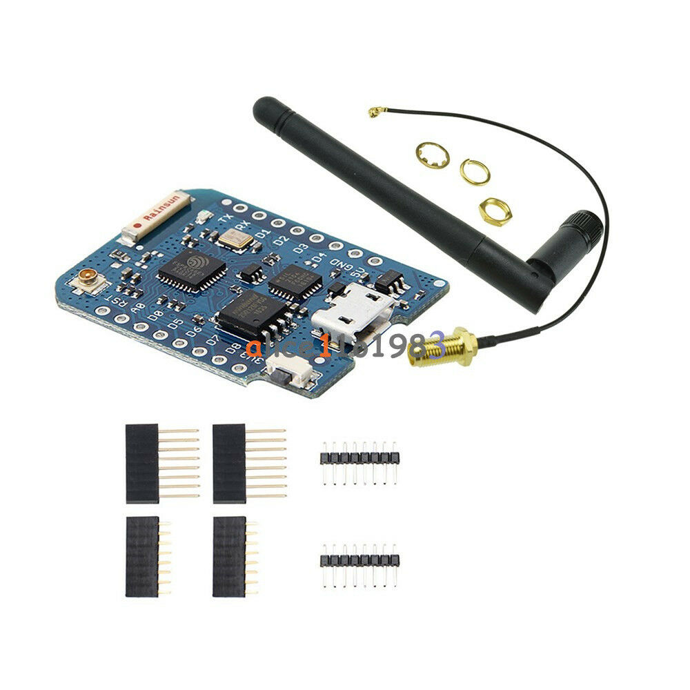 D1 Mini V1.1.0 -16 Module+2.4G Wireless SMA Antenna Extension ESP8266 Connector