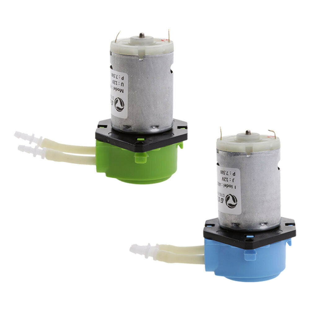 Pack of 2, 12V DC Dosing Pump Peristaltic dosing Head For Aquarium Lab