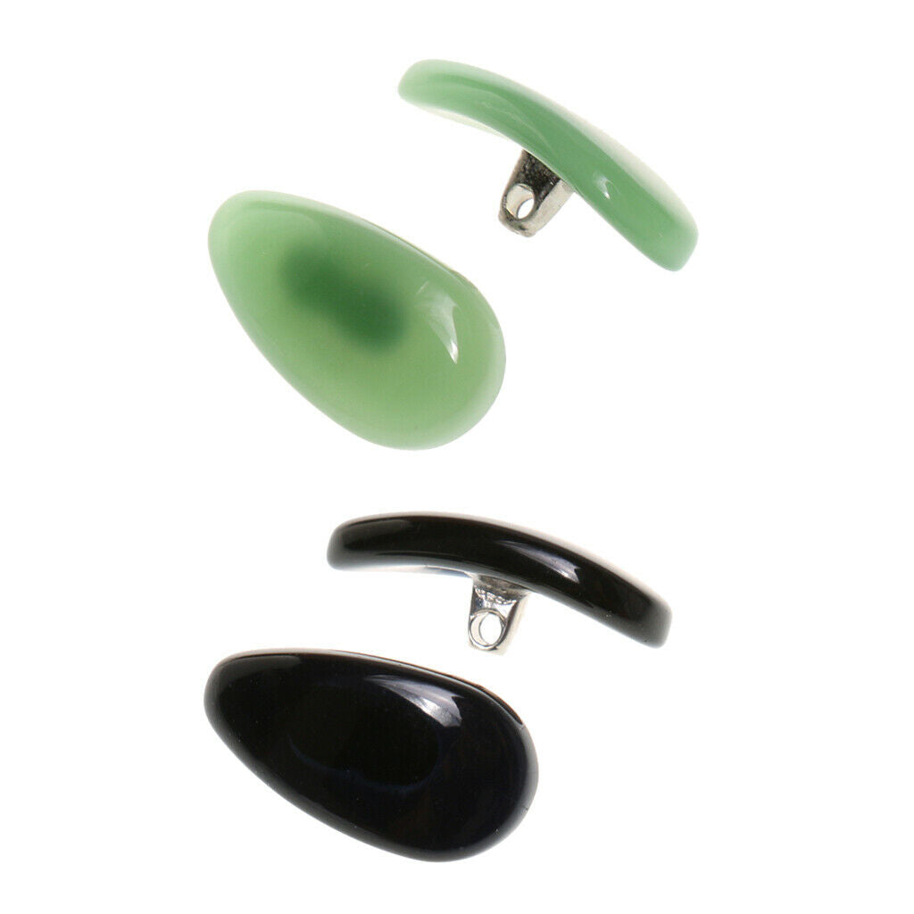 2 Pairs Durable D-shape Contoured Jade Nose Pads Glasses Nose Holder for