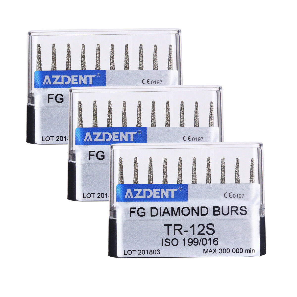 500PCS Dental Diamond Burs Super Coarse Round Head Turbine Handpiece TR-12S