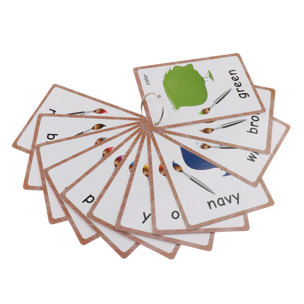 12Pcs Flash Cards Card Kids Flashcards Learning Educational Intellectual