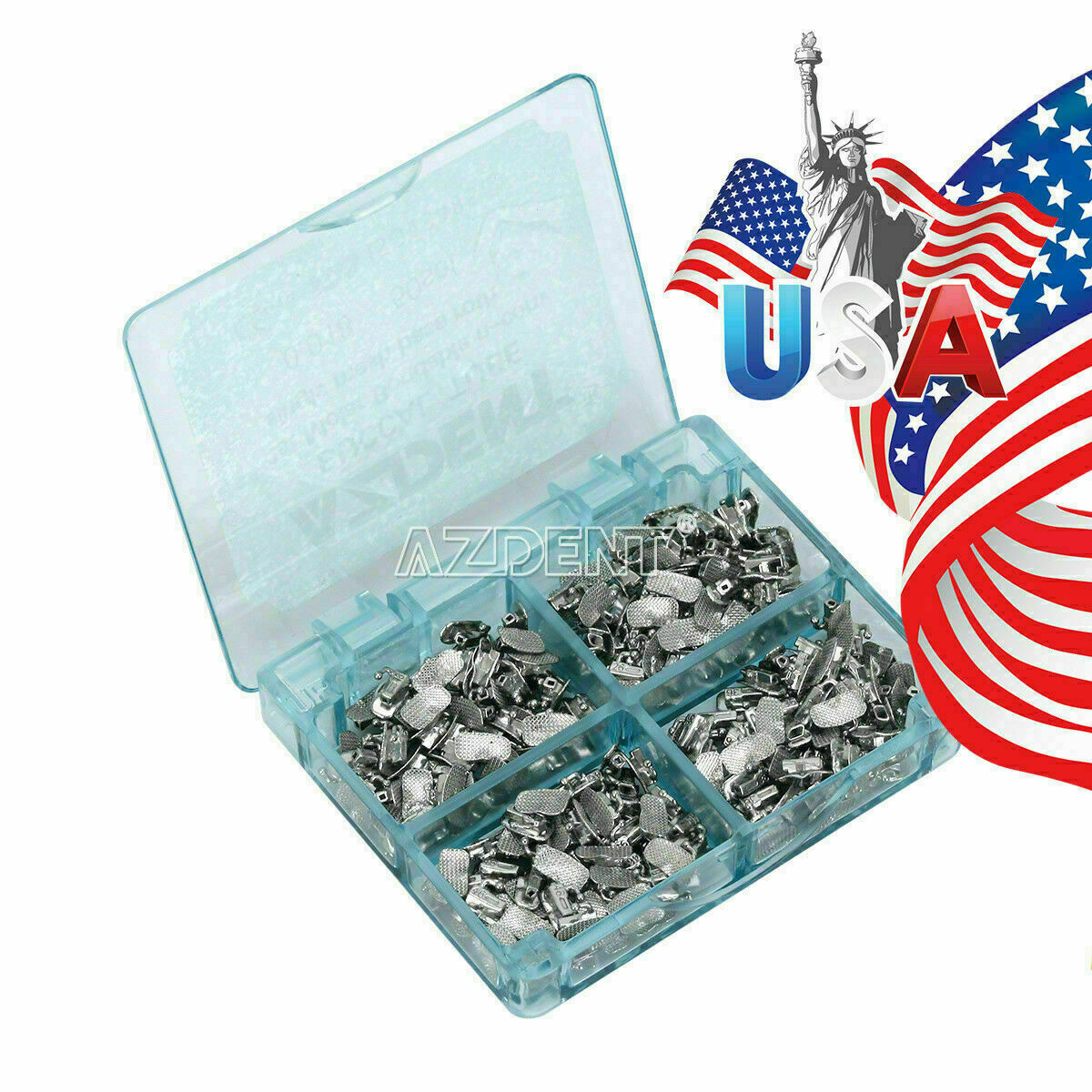 50set Dental Orthodontic Bonding Buccal Tube Split Roth 018 For 1st Molar AZDENT