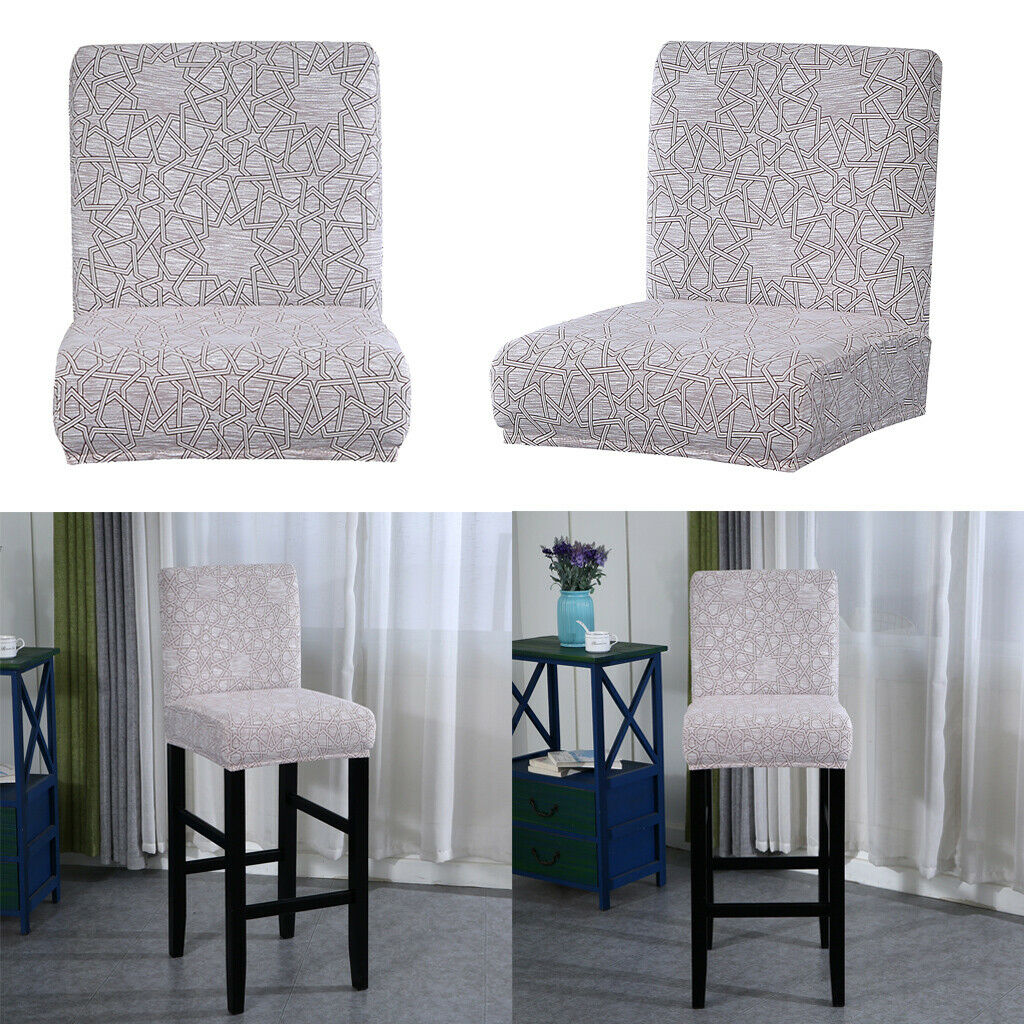2pcs Spandex Dining Room Chair Covers Bar Counter Side Stool Slipcovers