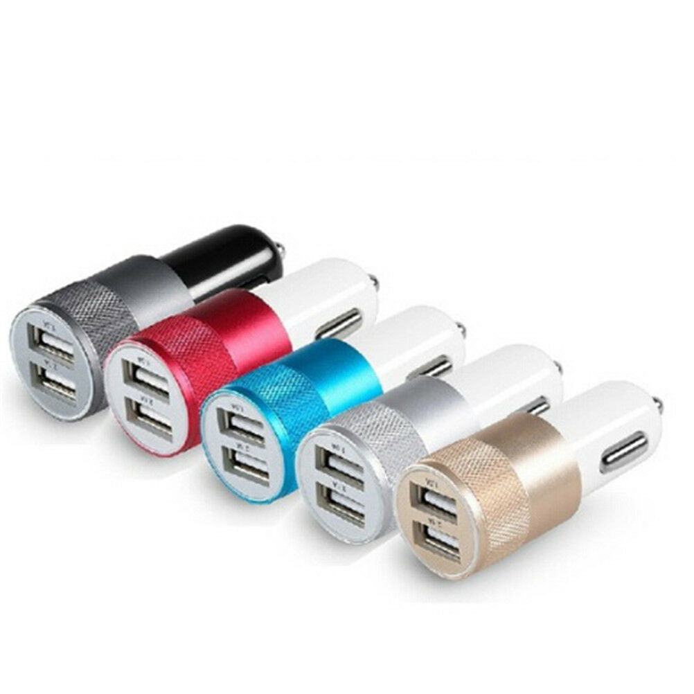 DC 3.1A Portable Mini 2-Port USB Universal Fast Car Charger For Phones laptop Tt