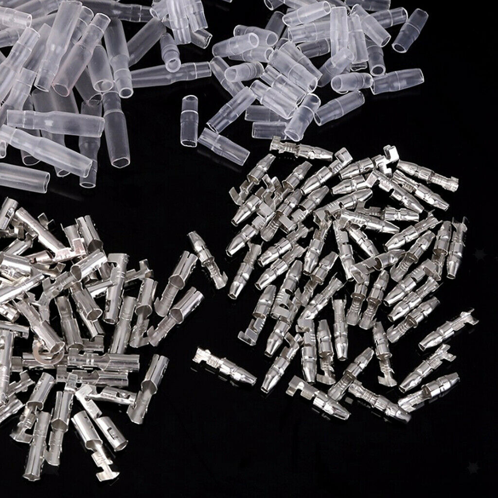 200Pcs 4mm Male and Female Bullet Terminals Wire Connector w/ Insulating Sleeves