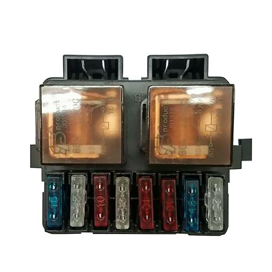 Car Boat Truck Audio DC 12V 2 Way Relay Fuse Box Holder with 8 Fuses Accessories