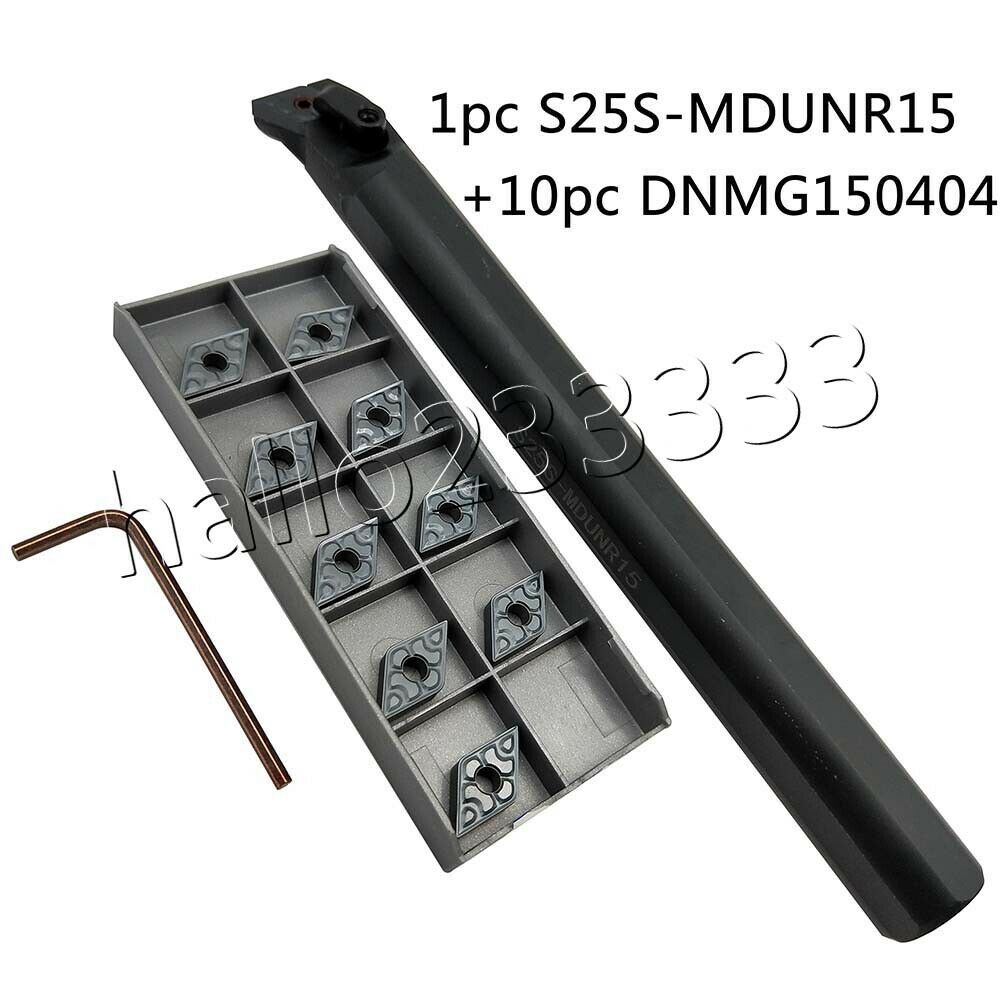 DNMG431 Iscar lathe inserts + S25S-MDUNR15 Boring Bar Lathe Turning Tool holder