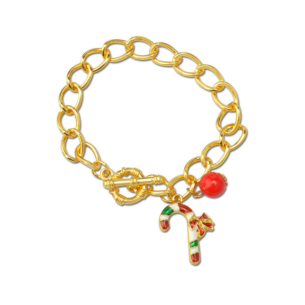 Enamel Charms Bead Christmas Bracelet Chain Bangle Xmas Festival Girls Gift