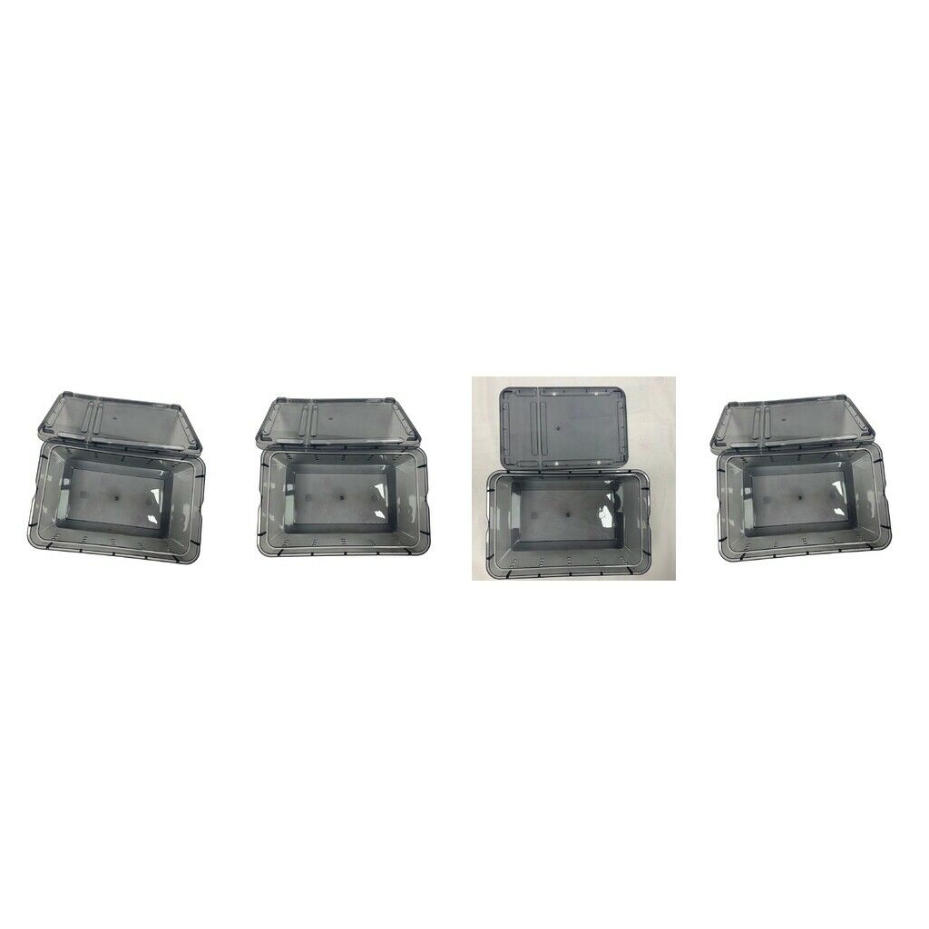 4pcs Reptile Feeding Container Turtle Feeding Tank For Terrarium Supplies