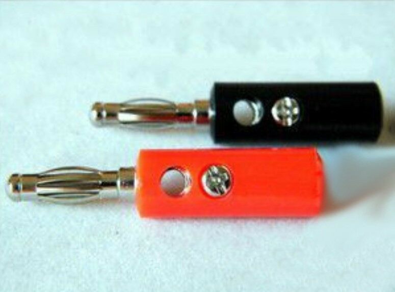 10Pcs Banana Plug 4mm Speaker Connector Black & Red