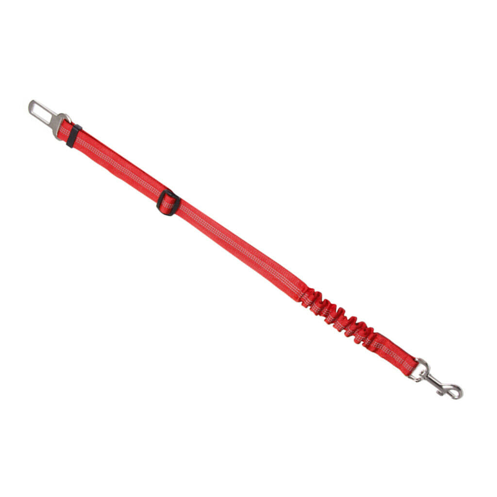 2 Pcs Adjustable Pet Cat Dog Car Seat Belt Nylon Leash For Pet Dog Red