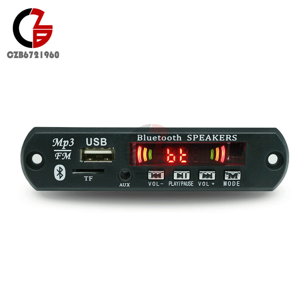 Car Wireless 12V WMA 2*15W Amplifier MP3 Decoder Board Audio Module USB TF Radio