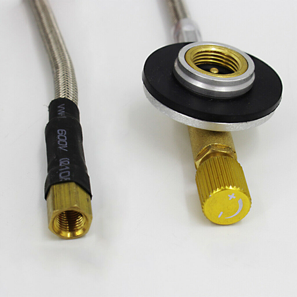 Portable Outdoor Braided Hose Gas Stove Burner Furnace Connector Gas Tank