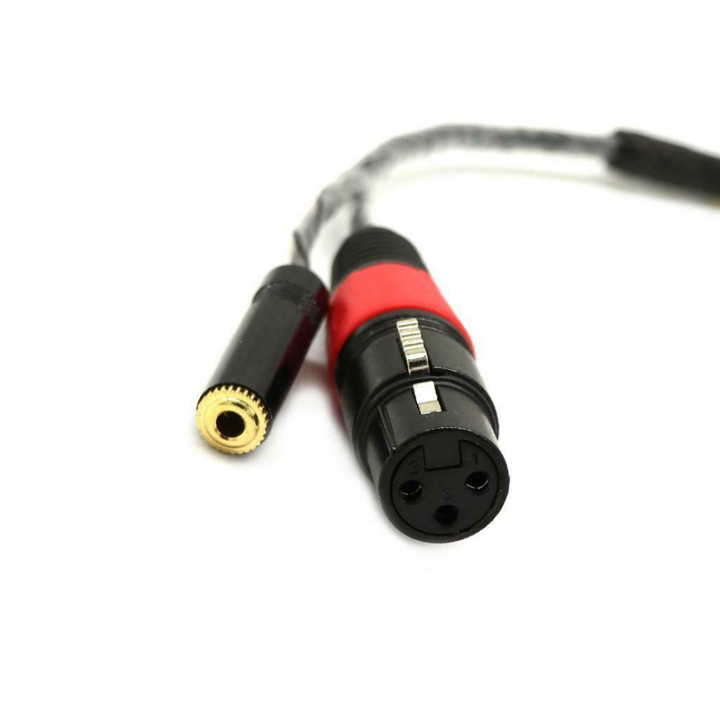 Microphone Cable 3.5mm Male to XLR Female and 3.5mm Female Cable black