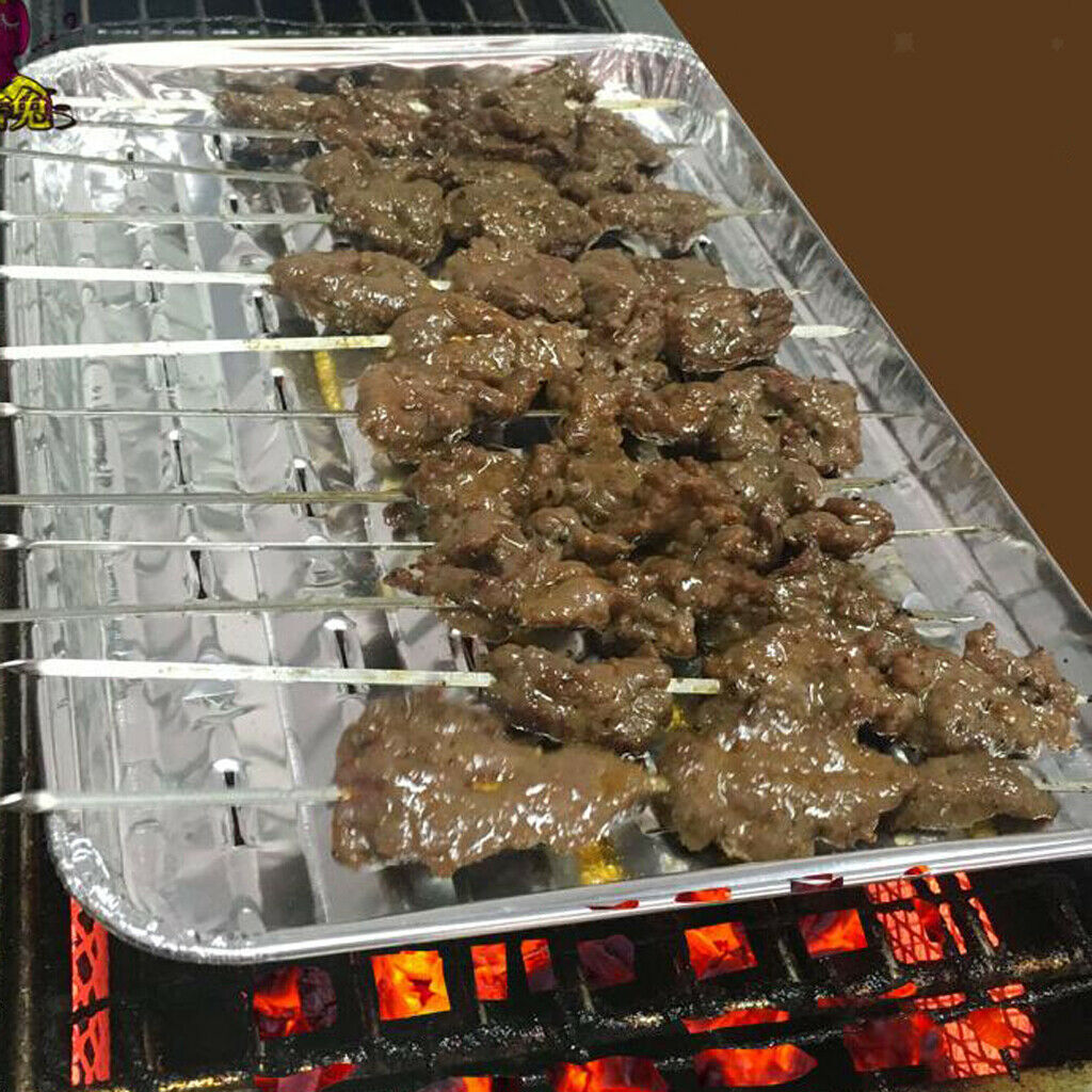 Set of 20 Disposable Aluminum Foil Pan Meat Sea Food Vege Roasting BBQ Spare