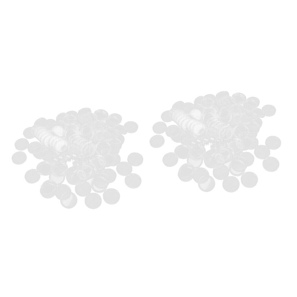 200x Coin Capsules Transparent Coins Protective Case Boxes Organizer 22mm