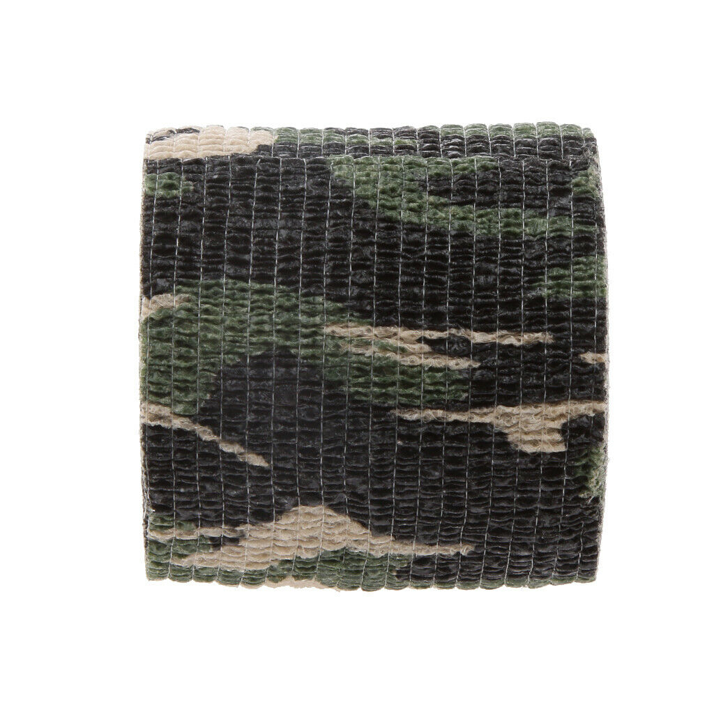 2Pcs Camouflage Tape Roll Hunting Shooting Stealth Wraps Cover Bandage 4.5m x