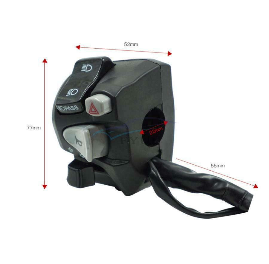 Multifunction Motorcycle Handlebar Control Switches With Wiring Harness For MSX