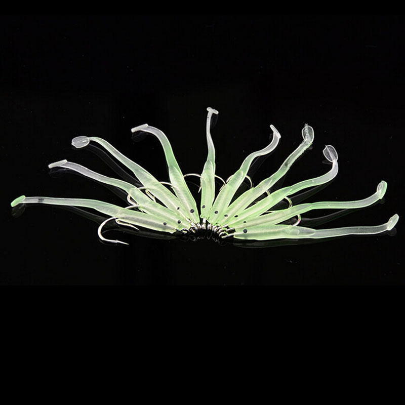 10 Silicone Sea Fishing Lure Luminous Large Luminous Tackle Fishing Kfo011 A Tt