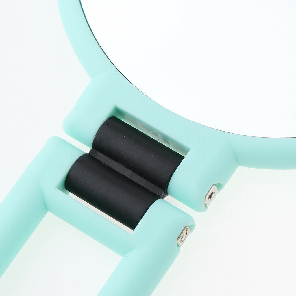 2PC Double Sided Folding Handheld Mirror - 3X/15X Magnification Travel Makeup