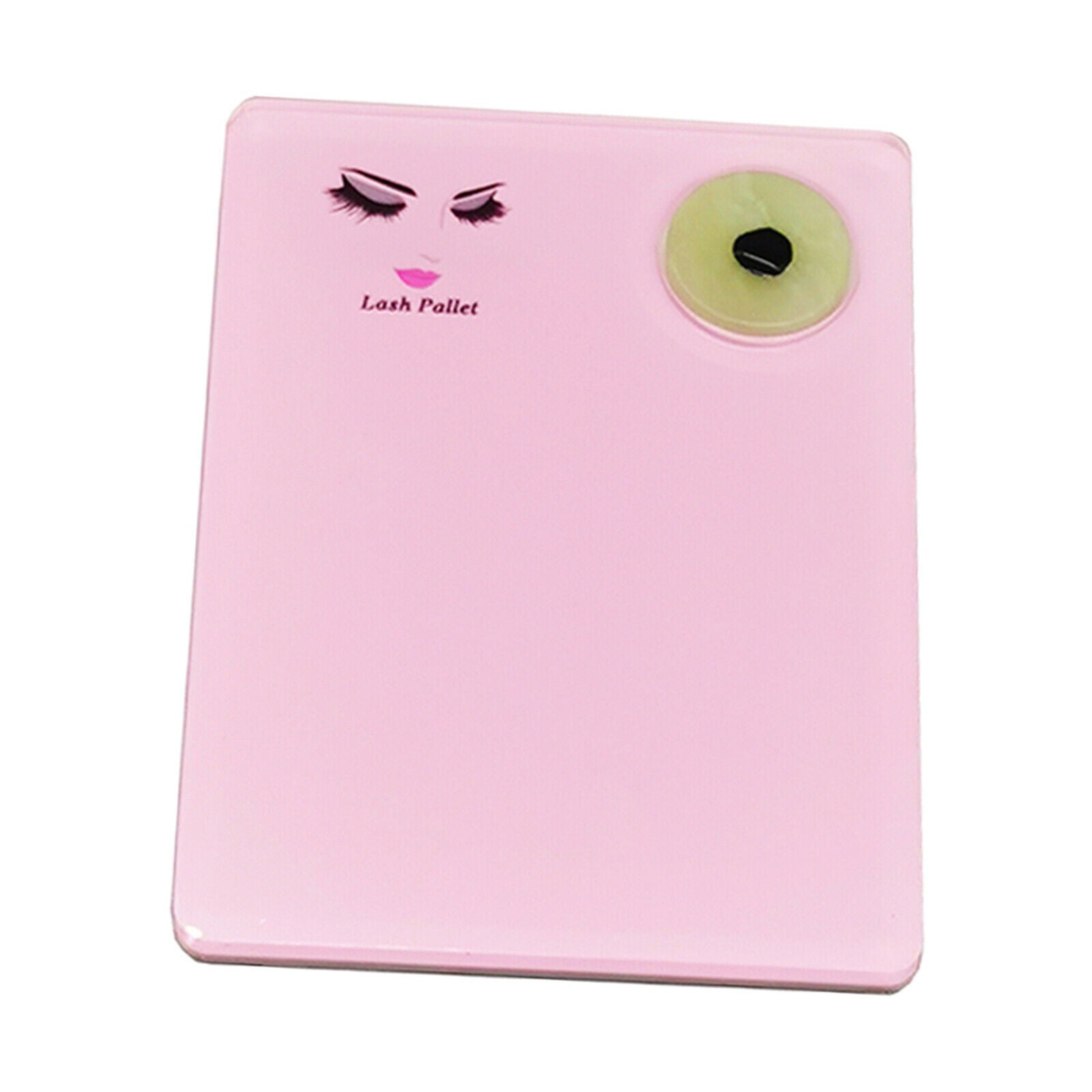Acrylic Eyelash Extension Case Base Pallet Display Pad + Round Jade Stone