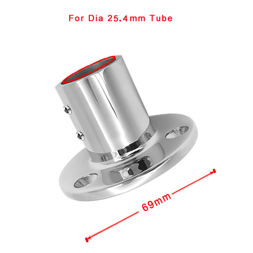 90 Degree Boat Deck Handrail Rail Fitting Round Base Stainless Steel for 1