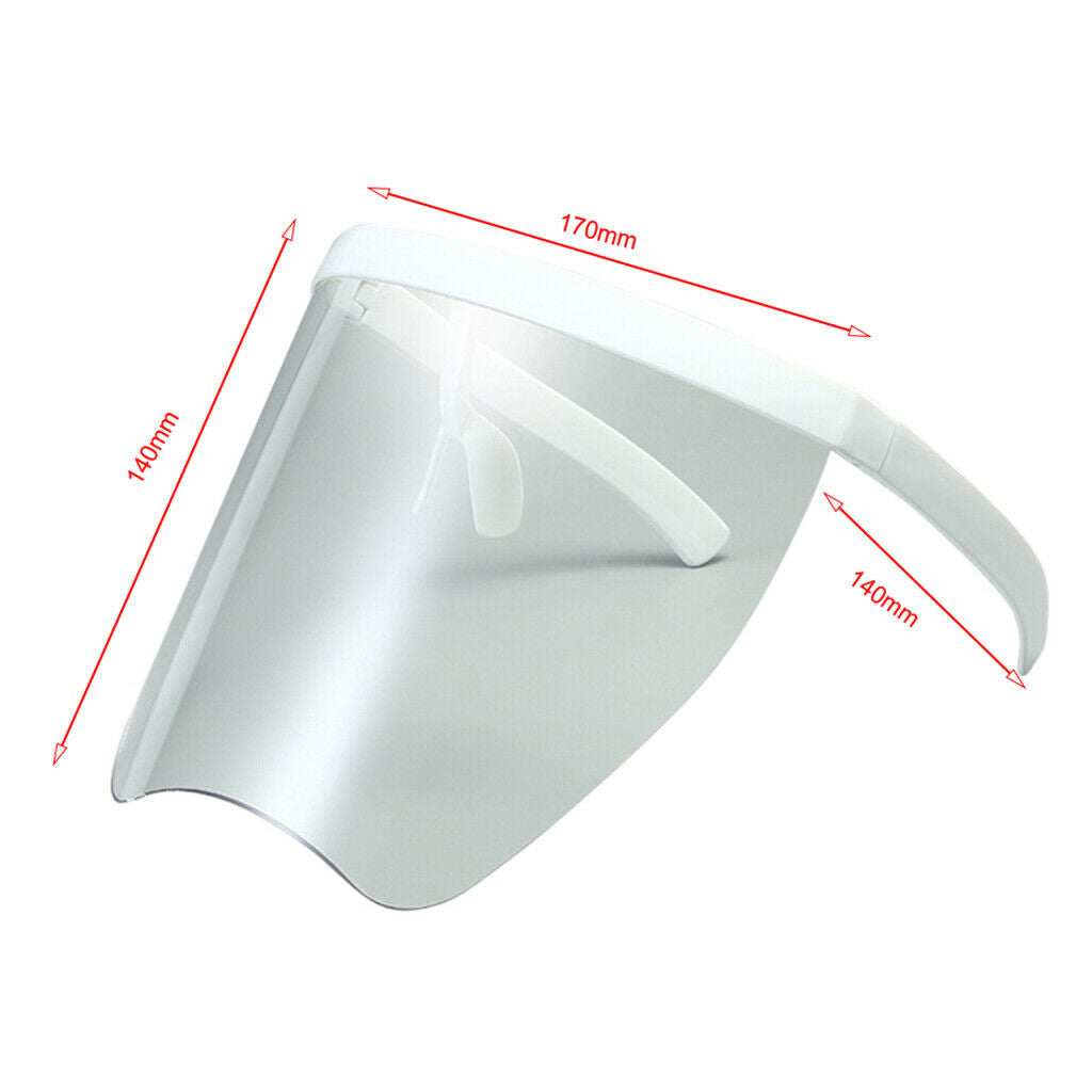 2pcs Large Safety Full Face Shield Goggles Clear Lens Sunglasses Wrap Visor