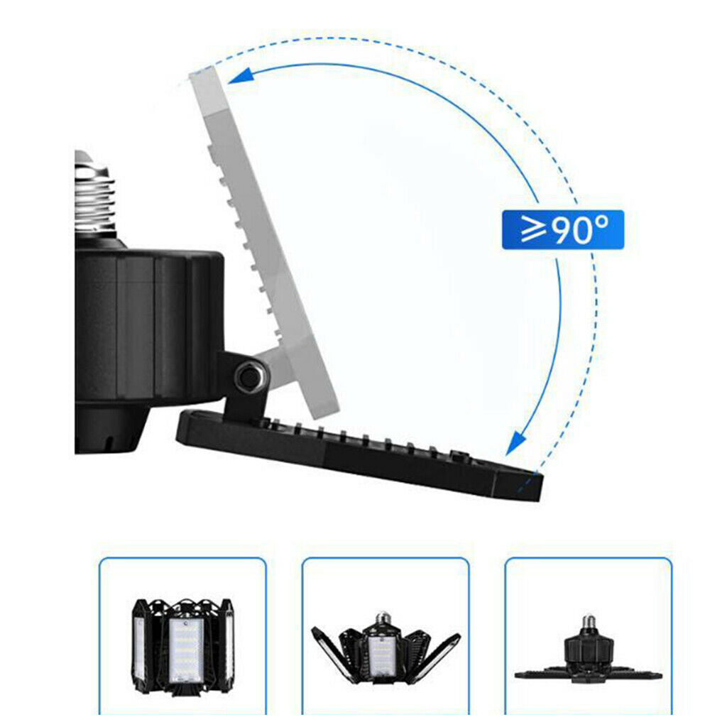LED Garage Lights 80W Deformable Garage Ceiling Lights Fixture Lamp Basement