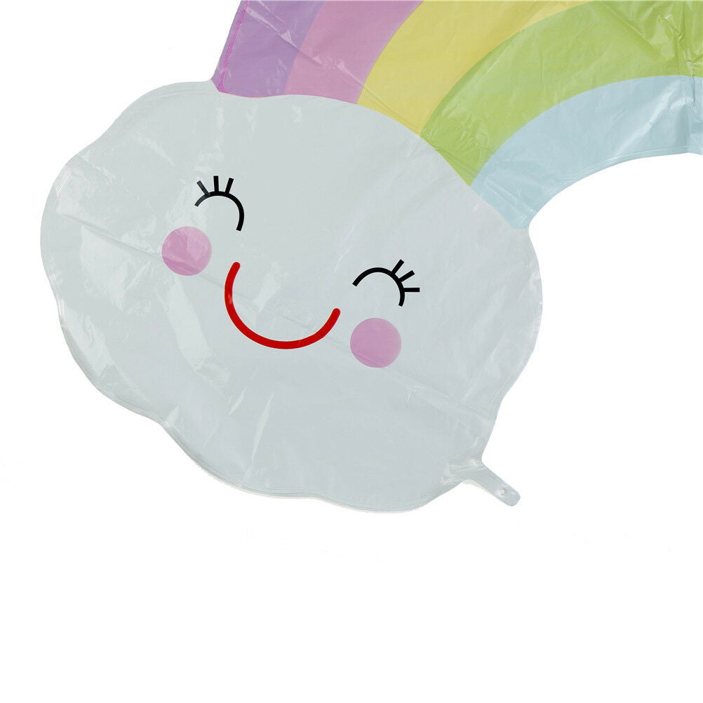 Rainbow Balloon Smile Cloud Birthday Party Wedding Decor Aluminum Foil Ba.l8