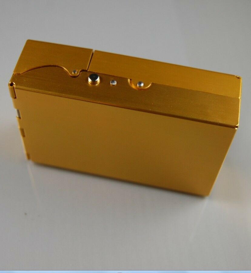 yellow Lightweight Aluminum Cigarette Cigar Tobacco Case Holder Box MA GBM