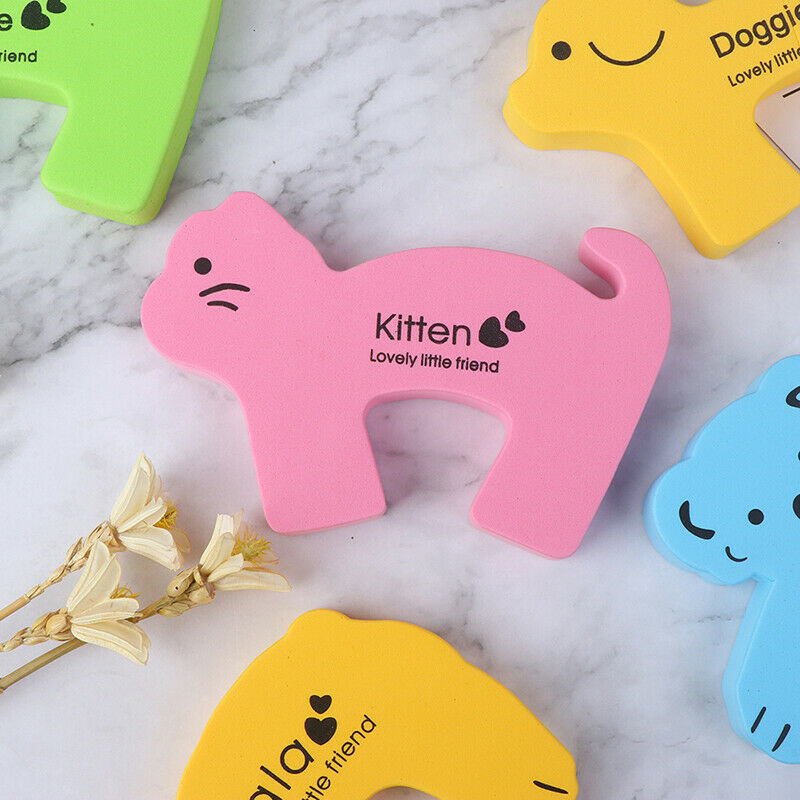 6x Baby Safety Animal Foam Door Jammer Guard Finger Protector Stoppers Ho.l8
