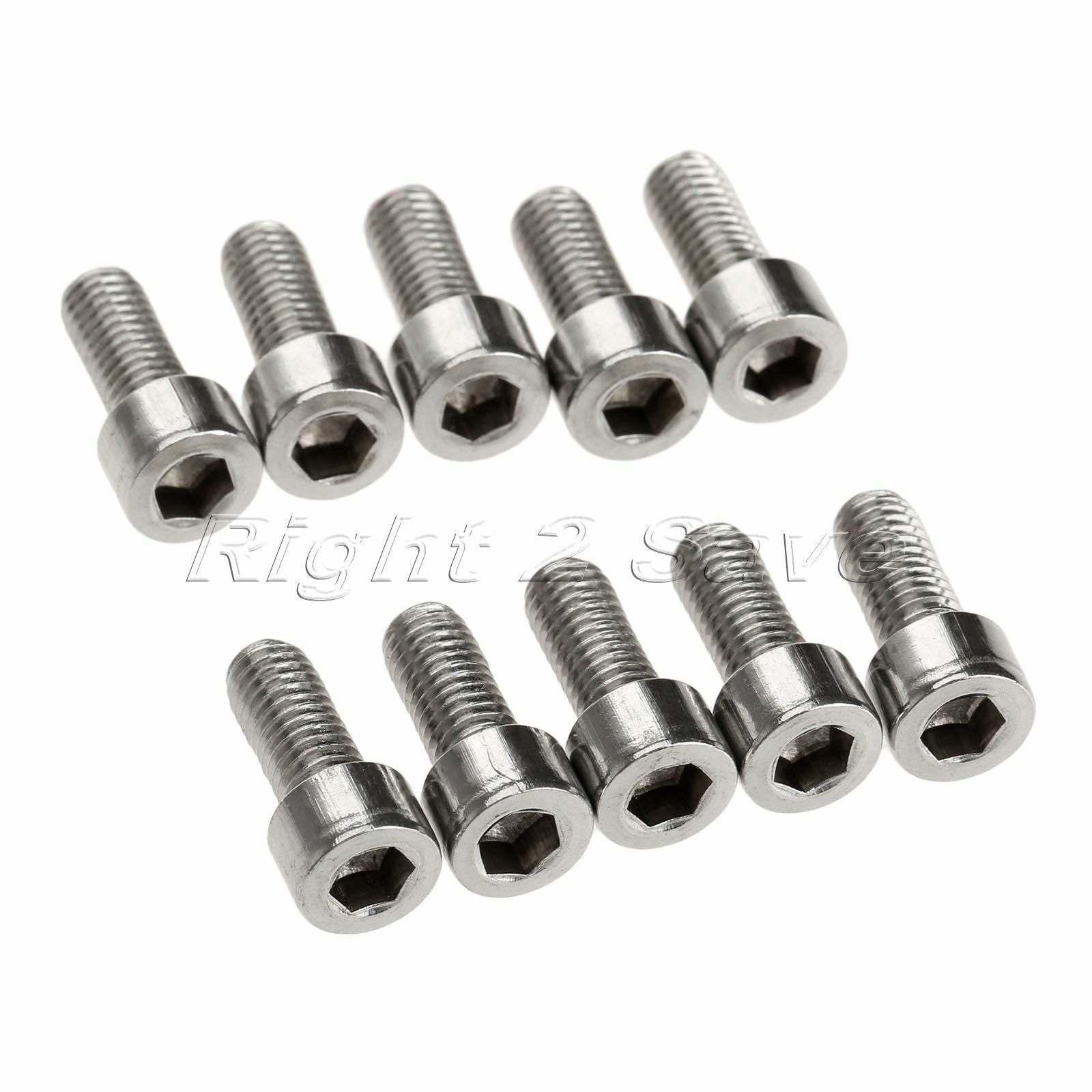 10Pcs Stainless Bike Bicycle Water Bottle Cage Bolts Holder Screws Inner Hexagon