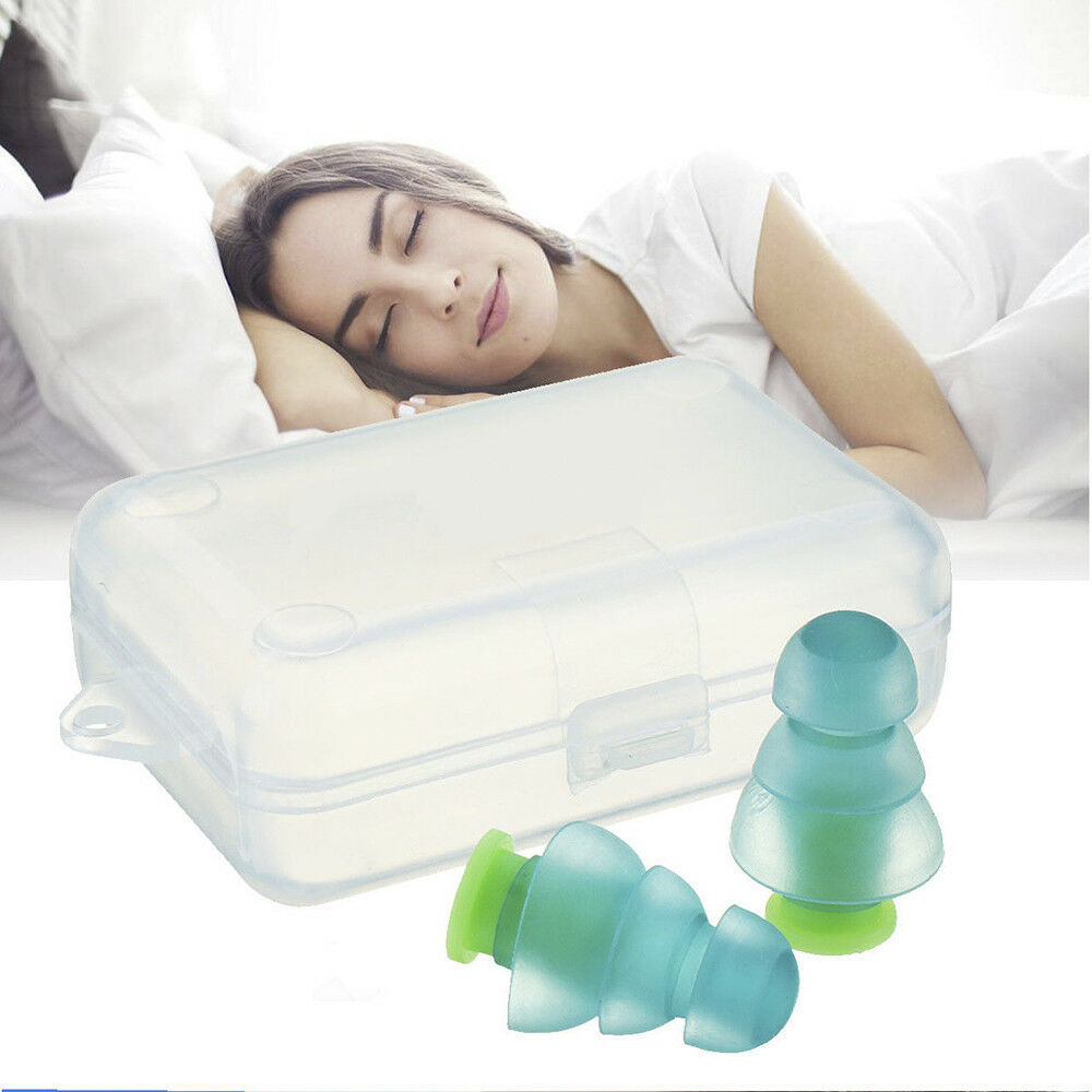 2PC Soft Silicone Noise Cancelling Ear Plugs Sleeping Concert Hear Safe Earplugs