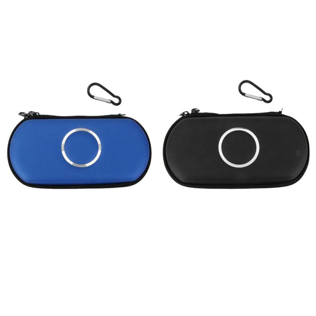 2 Pcs Portable Carry Case Bag Pouch w/Carabiner for Sony PSP 1000/2000/3000