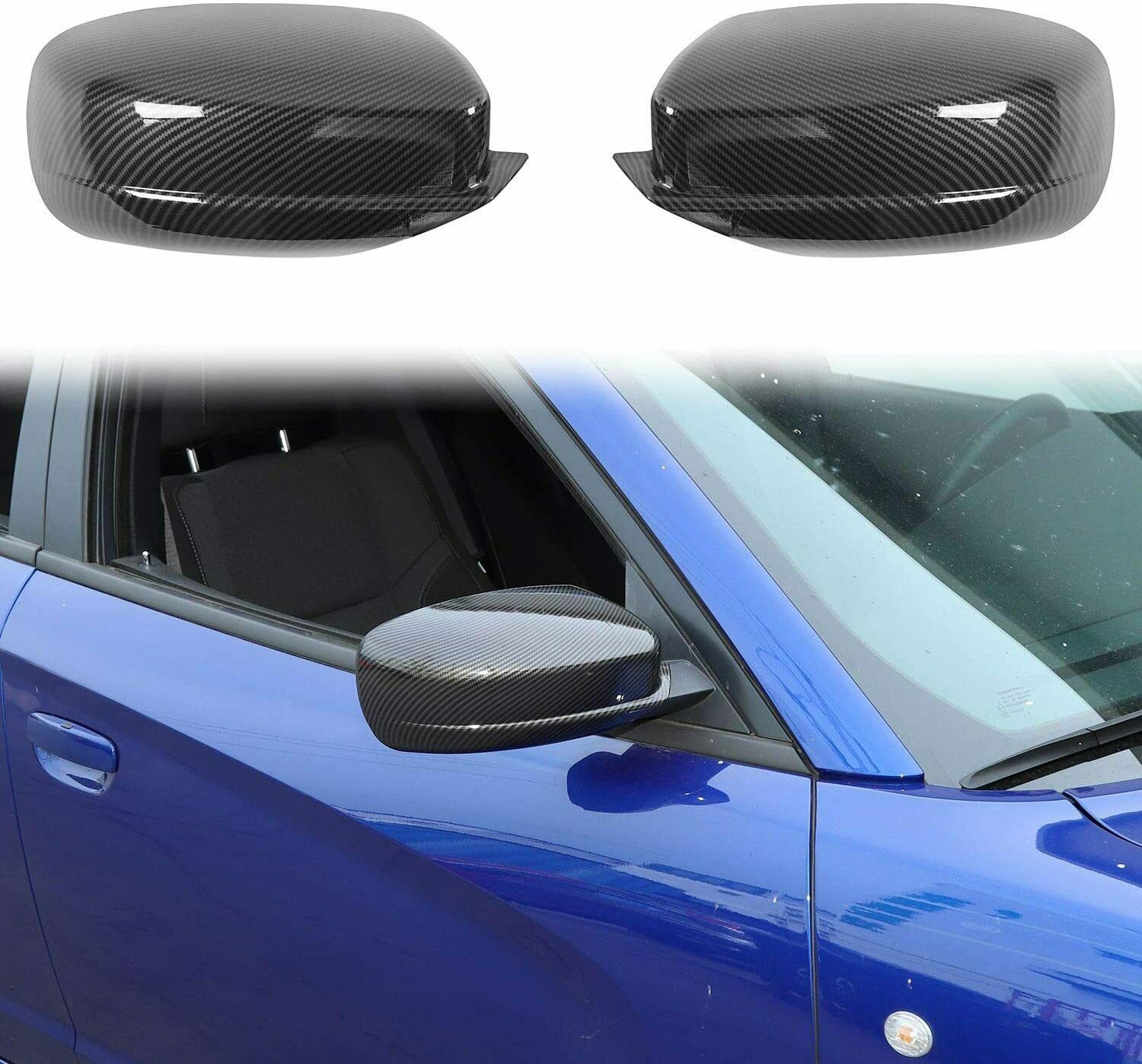 Carbon Door Side Mirror Covers For Chrysler 300 200 For Dodge Charger 2011-2020