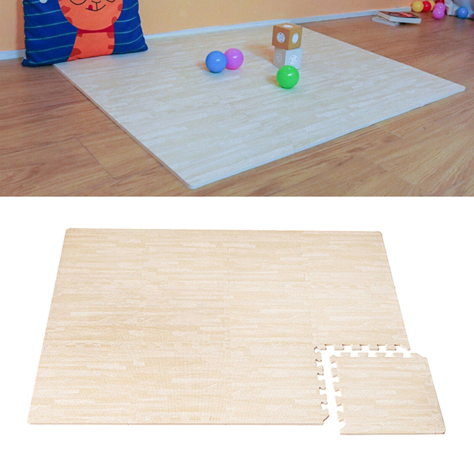 12x Comfortable Puzzle Mat Waterproof Flooring Padding Tiles 12x12inch