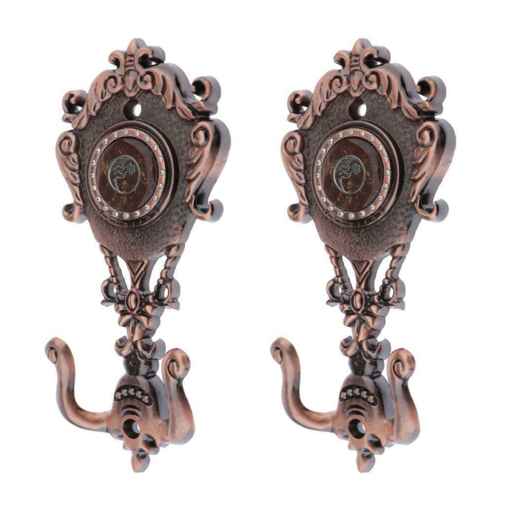 2x Luxury Curtain Tieback Hooks European Style Drapery Holder Hanger Copper