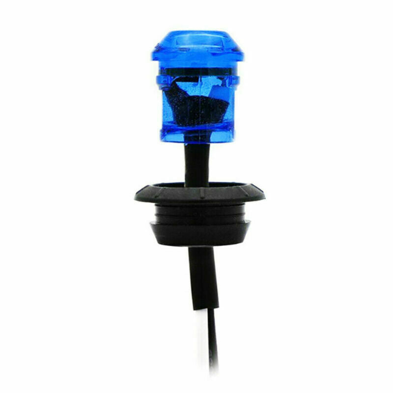 10x Round Blue Side Marker Lights For Truck Trailer LED Clearance Bullet Light
