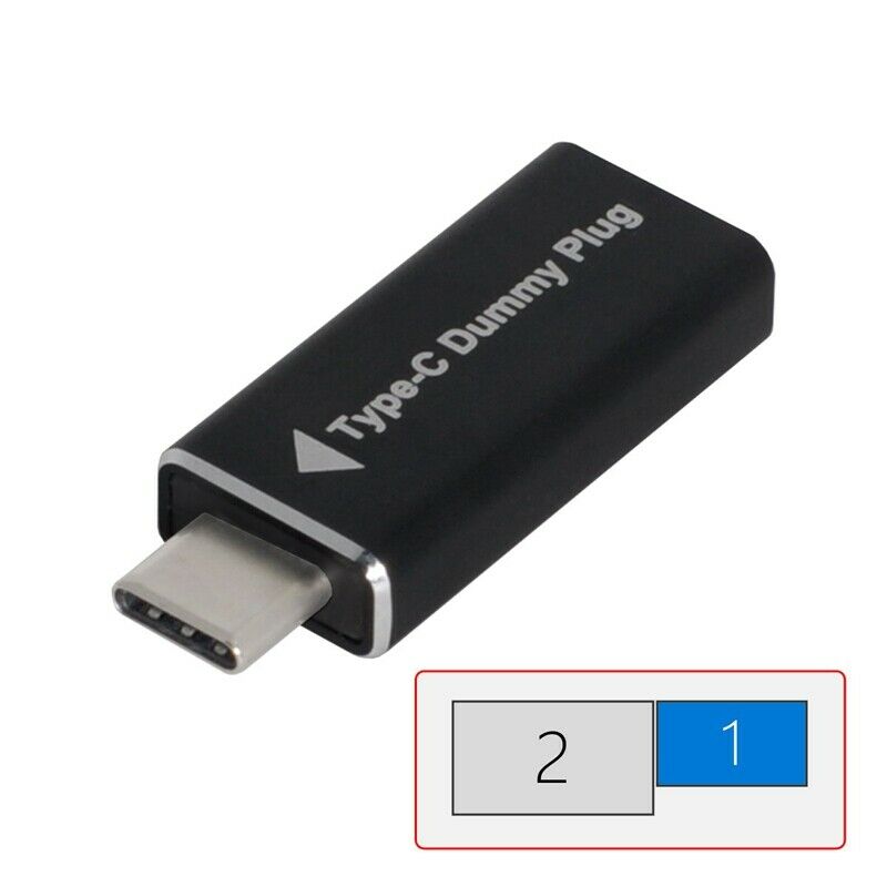 Virtual Display Adapter Type-C DDC EDID Dummy Plug USB-C Headless Ghost DisplaJ2