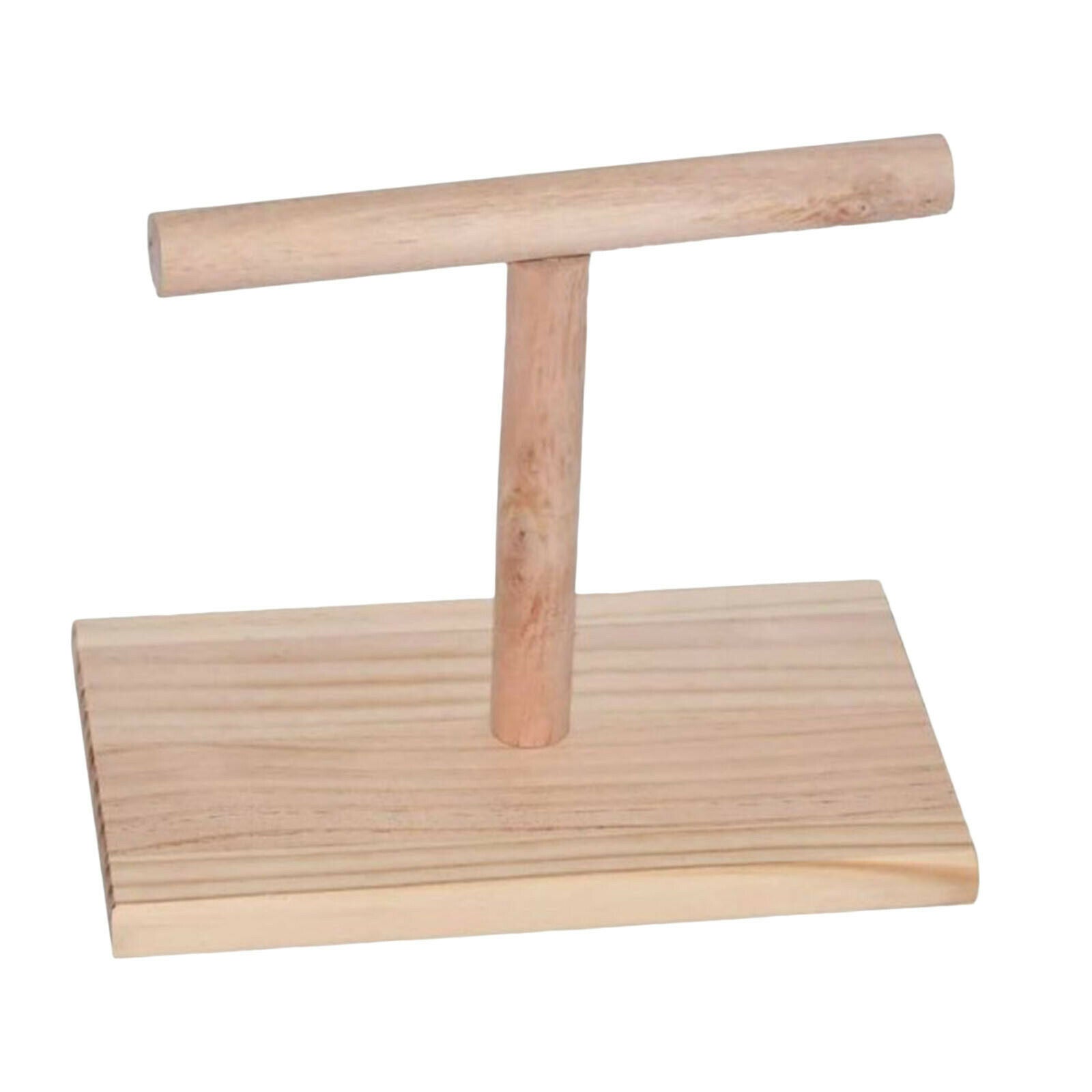 Wooden Table Bird Perch T Stand Tabletop Lovebirds Finch Playing Playstand