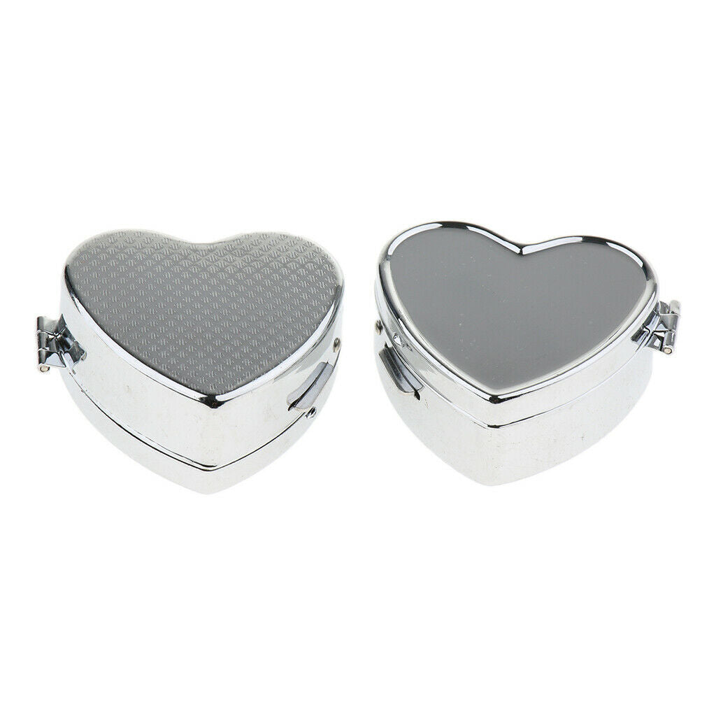 4x Mini Travel Metal Pill Box Medicine Organizer Container Storage Box