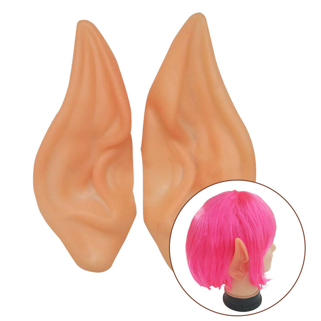 1 Pair Halloween Fairy Elf Ears Soft Party Dress Up Accessories Ear Props