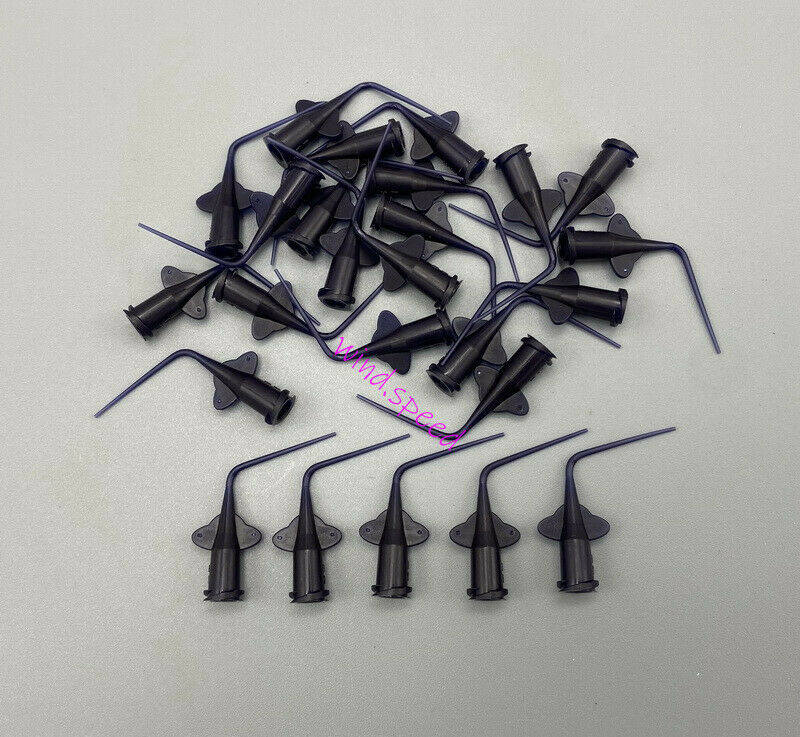 1000pc Dental Irrigation Refill Tip Root Canal Disposable Syringe Tip 0.35 Black