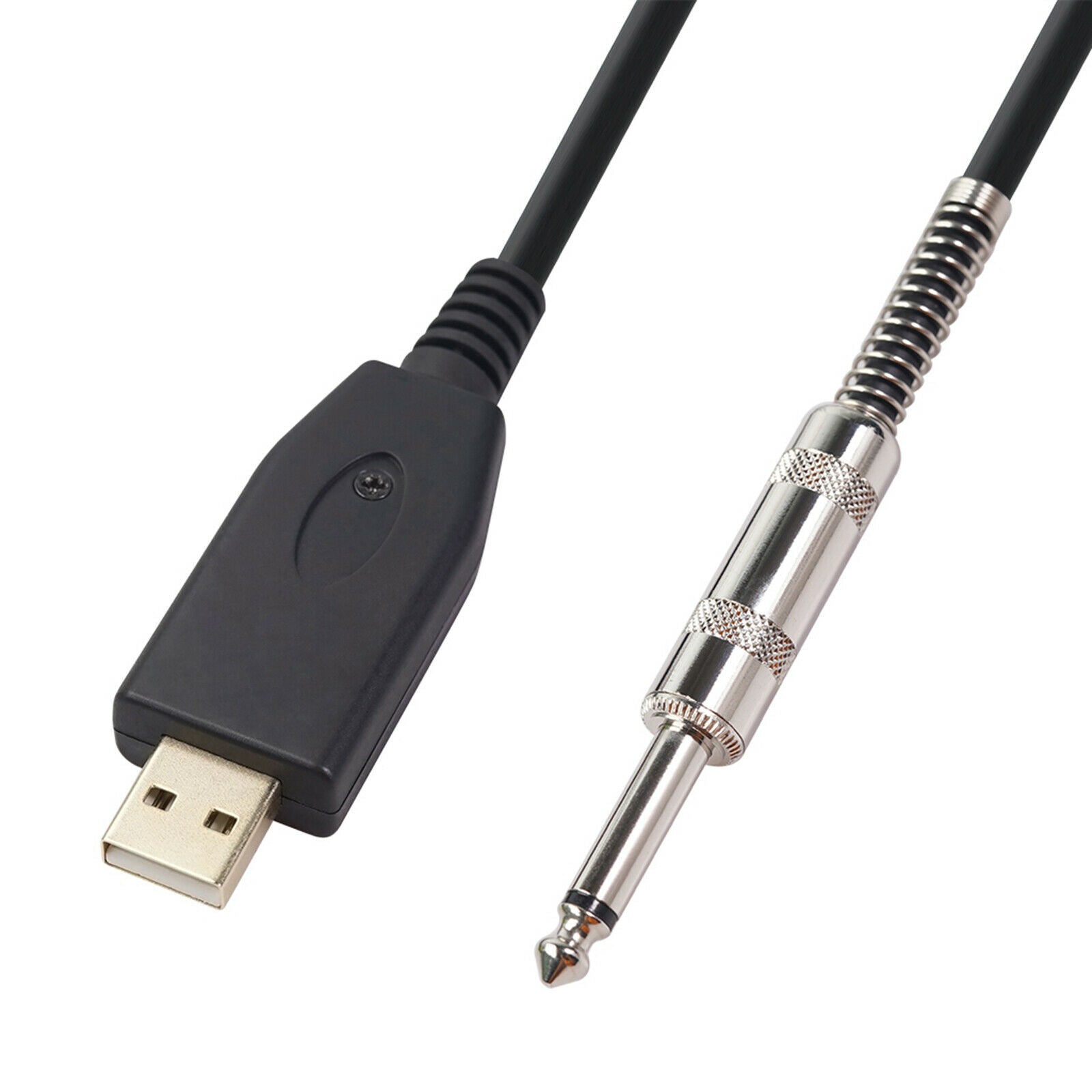 2M Guitar Bass 1/4'' inch 6.35mm   To USB Link Instrument Cable Adapter