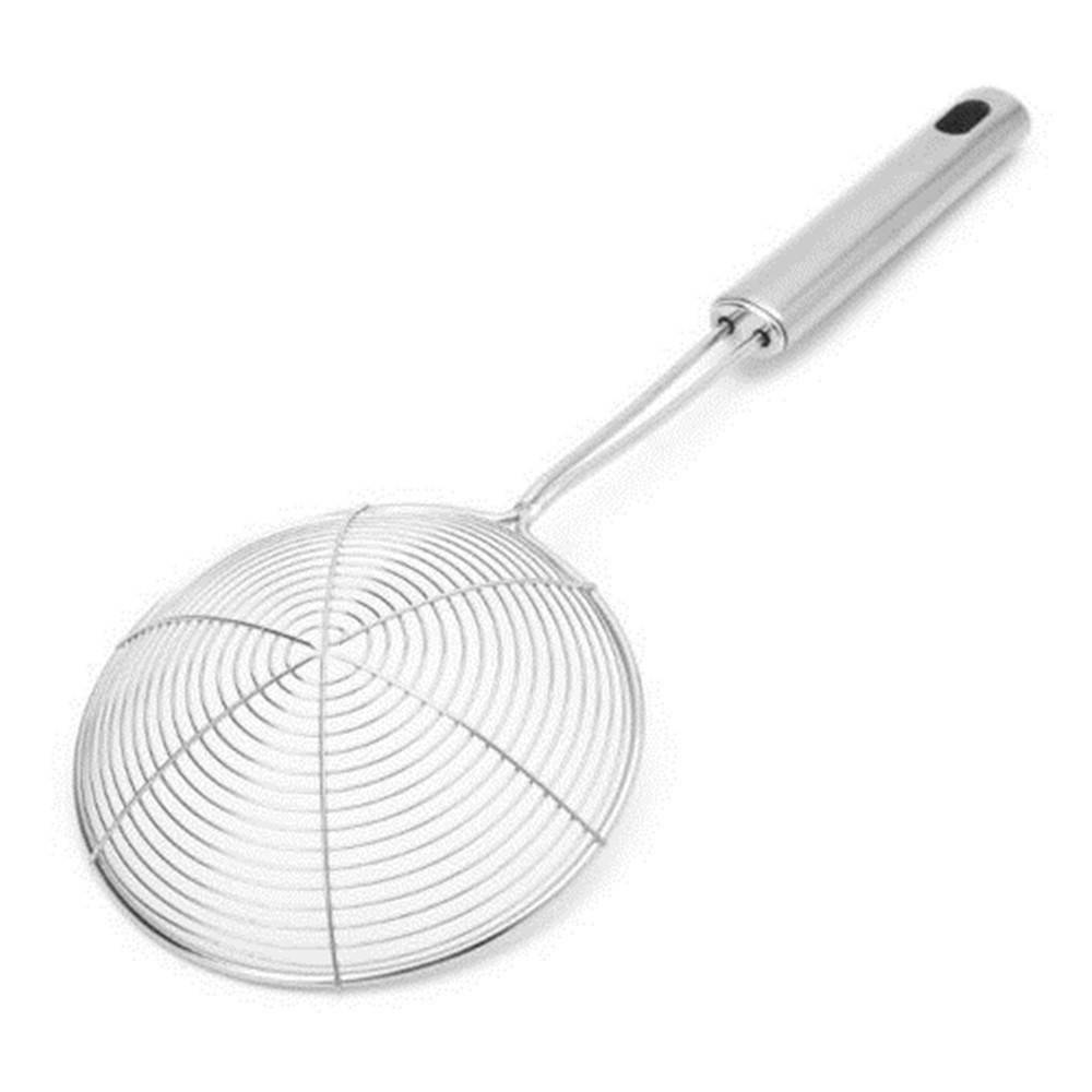 Stainless Steel Solid Spider Strainer Skimmer Ladle With Handle Kitchen Tool~