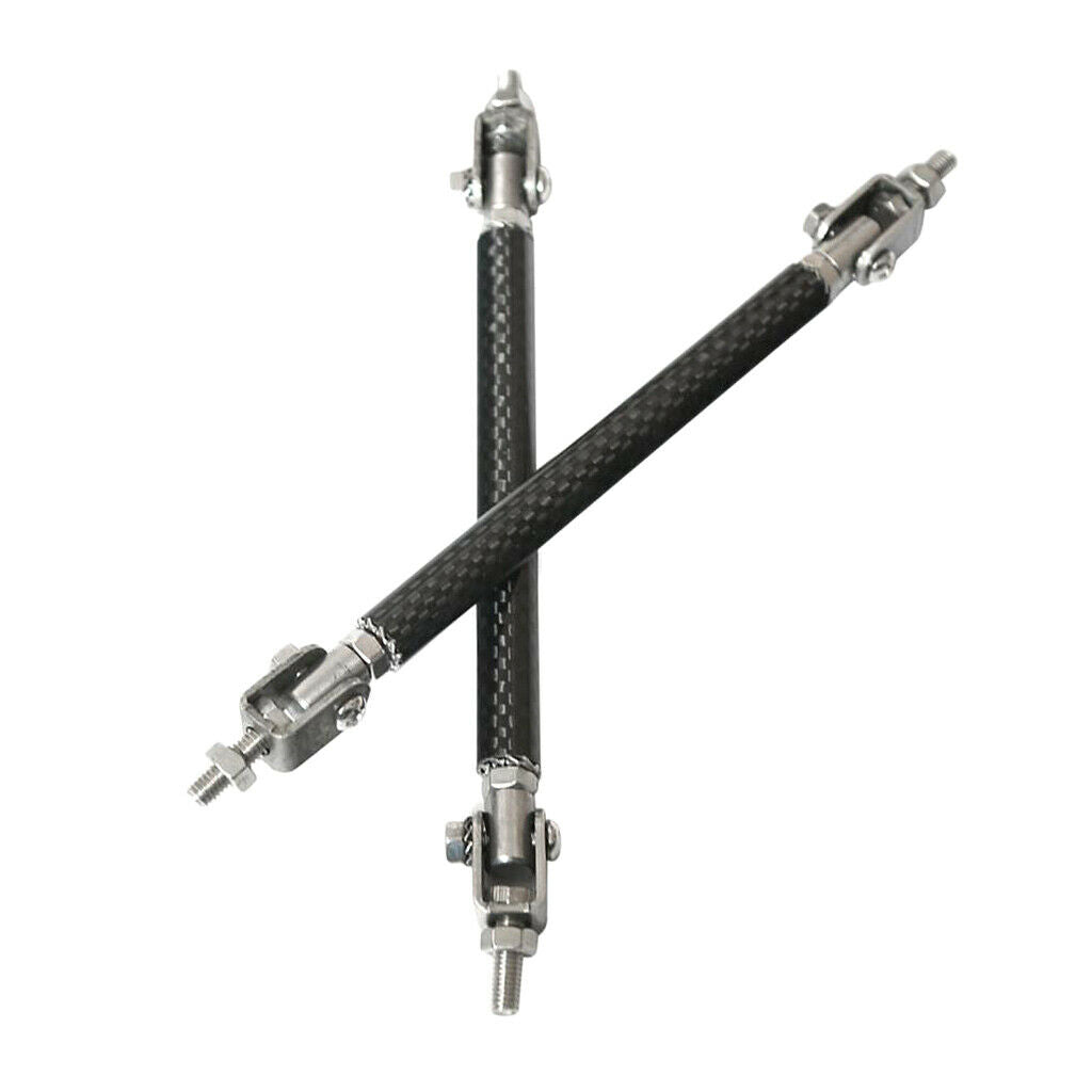 2pcs Car Front Bumper Lip Splitter Strut Rod Tie Support Bars Universal 10cm